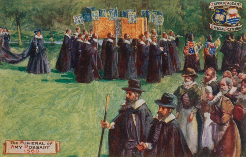 Pogrzeb Amy Robsart, 1560 autorstwa English School