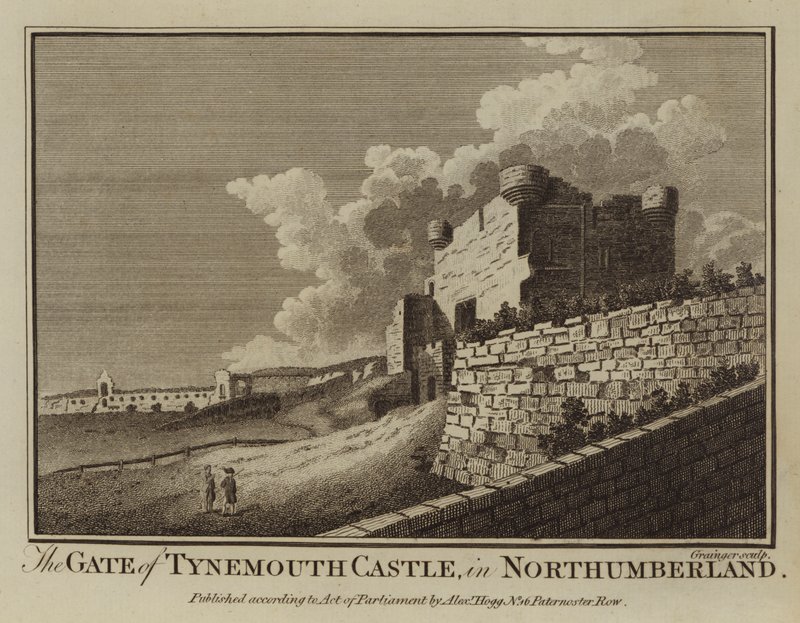 Brama zamku Tynemouth w Northumberland (rycina) autorstwa English School