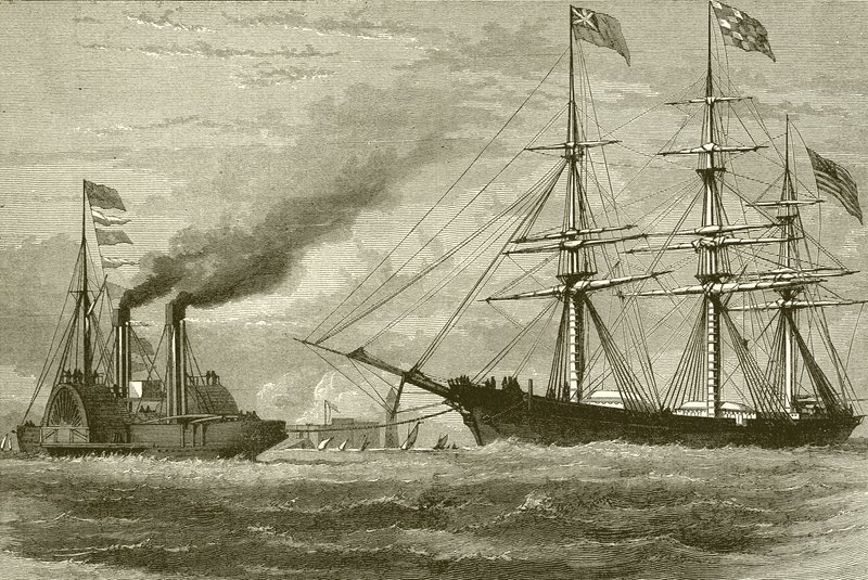 George Griswold wchodzący do Mersey autorstwa English School