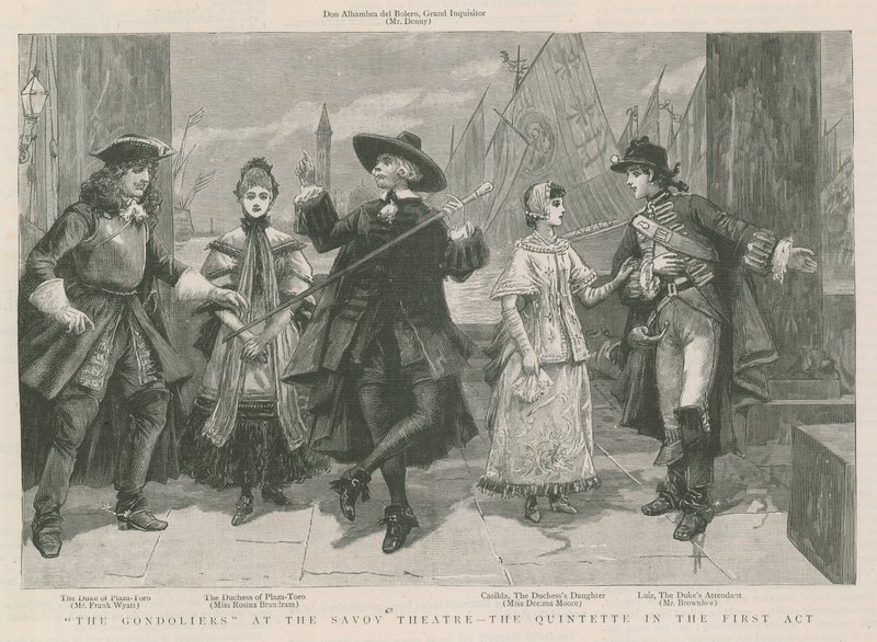 Gondolierzy w Teatrze Savoy - kwintet w pierwszym akcie autorstwa English School