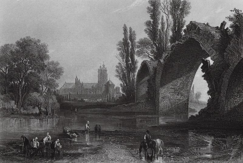 Gotycki most Eudes, Tours (rycina) autorstwa English School