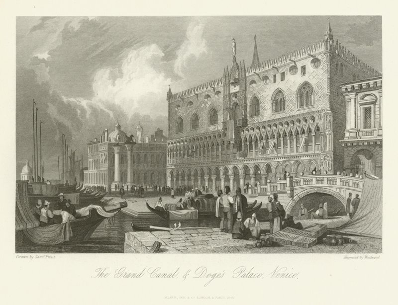 Canal Grande i Pałac Dożów, Wenecja, 1844 autorstwa English School