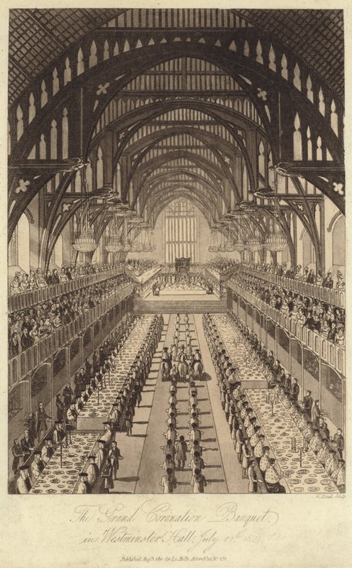 Wielki Bankiet Koronacyjny w Westminster Hall autorstwa English School