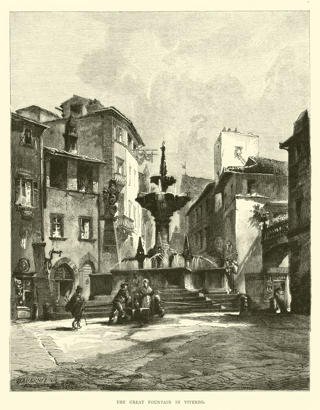 Wielka Fontanna w Viterbo autorstwa English School