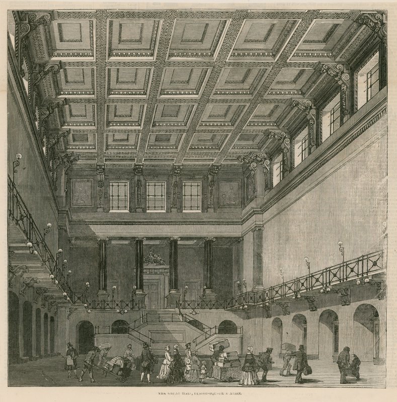 Wielka Sala, stacja Euston Square, Londyn autorstwa English School