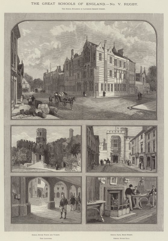 The Great Schools of England, Rugby (Grawerowanie) autorstwa English School