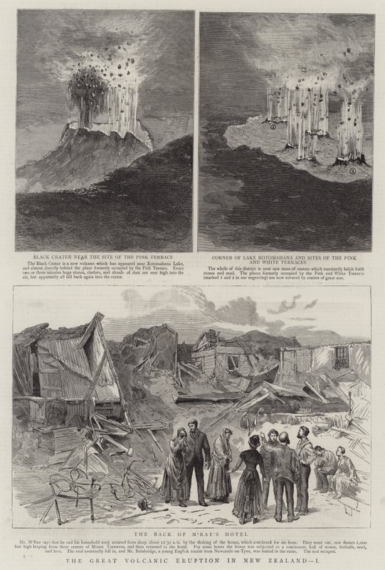 Wielka Erupcja Wulkanu w Nowej Zelandii, I (rycina) autorstwa English School