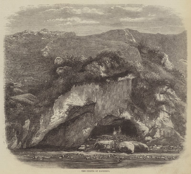 Grota Bagneres (rycina) autorstwa English School
