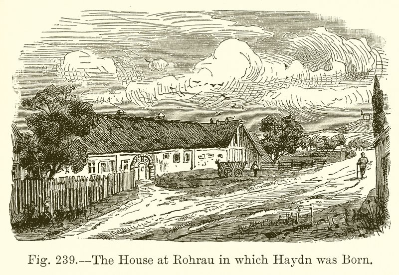 Dom w Rohrau, w którym urodził się Haydn autorstwa English School