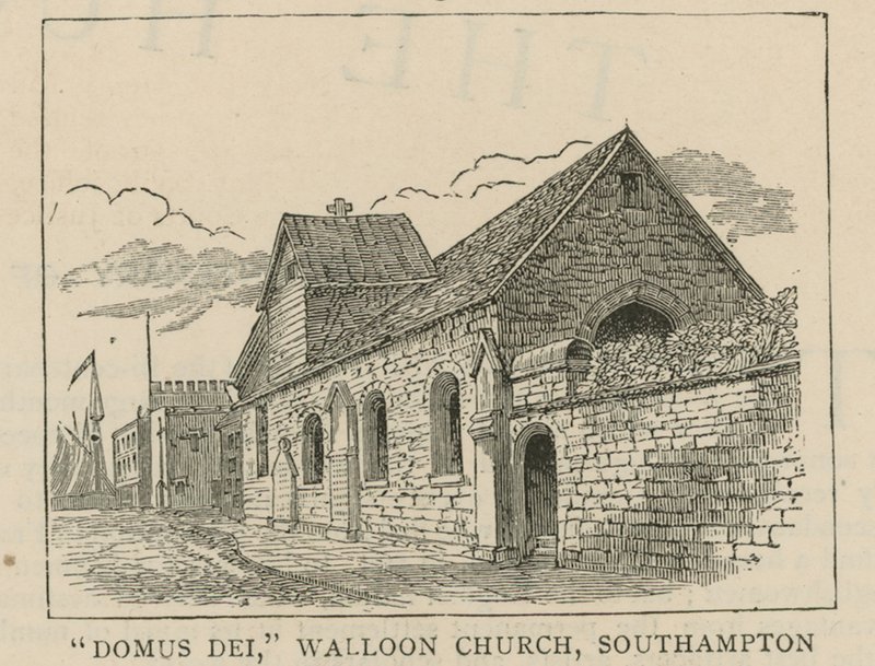 Hugenoci w Anglii: Domus Dei, kościół waloński, Southampton autorstwa English School