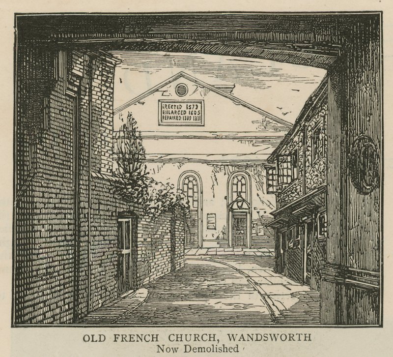 Hugenoci w Anglii: stary francuski kościół, Wandsworth autorstwa English School