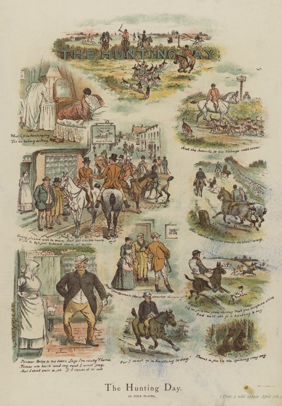 Dzień polowania (chromolitho) autorstwa English School