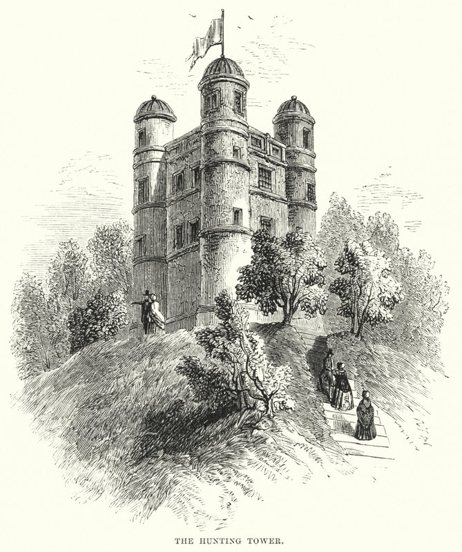 Wieża Myśliwska (rycina) autorstwa English School
