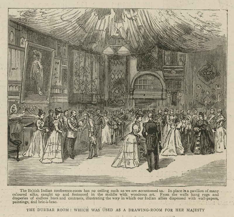 The Imperial Institute: The Durbar Room, który był używany jako salon Jej Królewskiej Mości autorstwa English School
