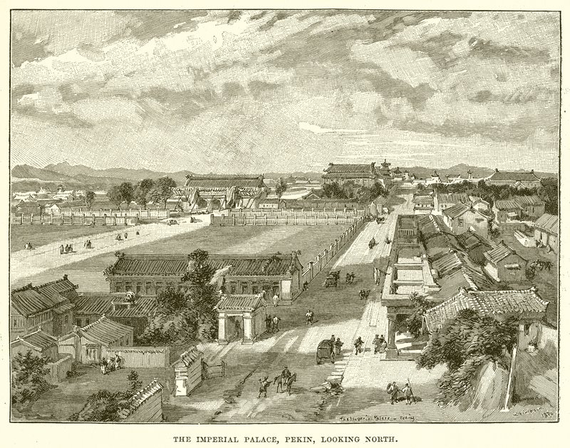 Pałac Cesarski, Pekin, patrząc na północ autorstwa English School