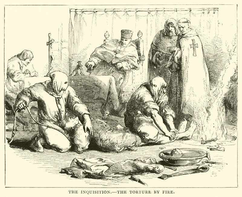 Inkwizycja, tortura ogniem autorstwa English School