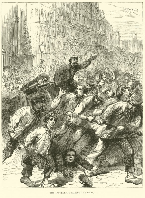 Powstańcy zdobywają armaty, marzec 1871 autorstwa English School