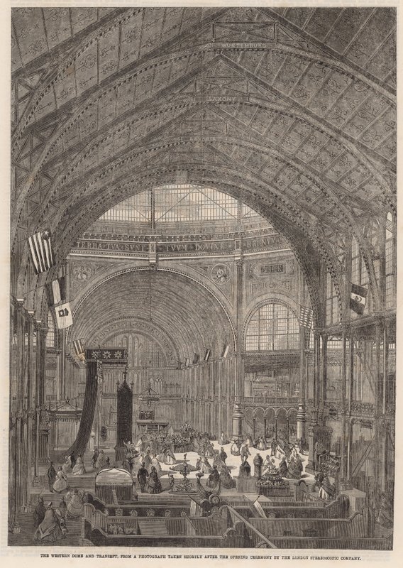 Międzynarodowa Wystawa; Zachodnia kopuła i transept autorstwa English School