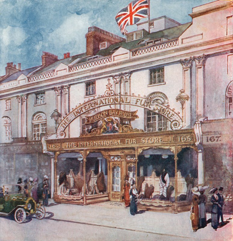Międzynarodowy sklep futrzany przy 162163 Regent Street autorstwa English School