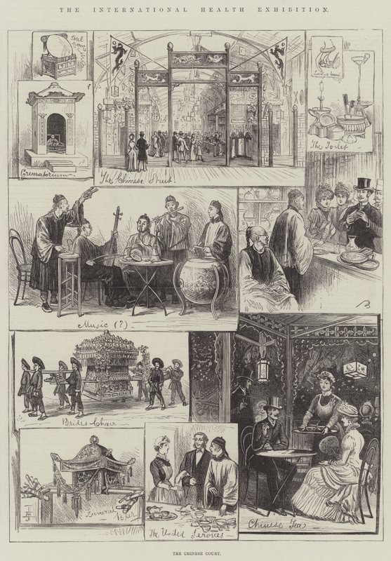 Międzynarodowa Wystawa Zdrowia, Sąd Chiński (grafika) autorstwa English School