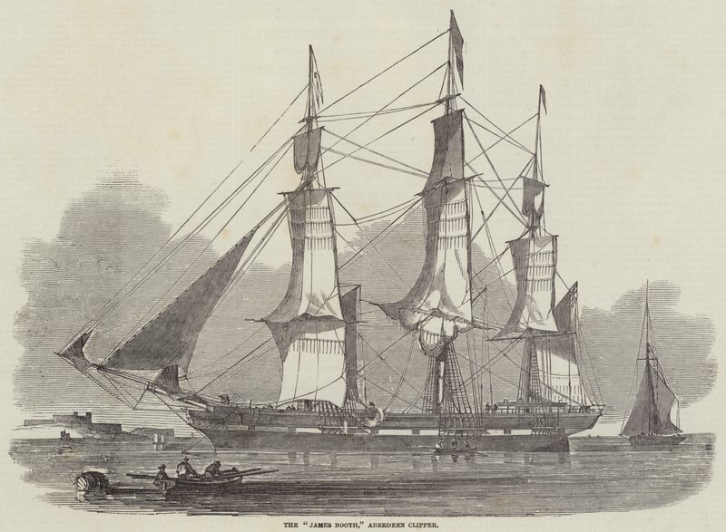 „James Booth”, Aberdeen Clipper (rycina) autorstwa English School
