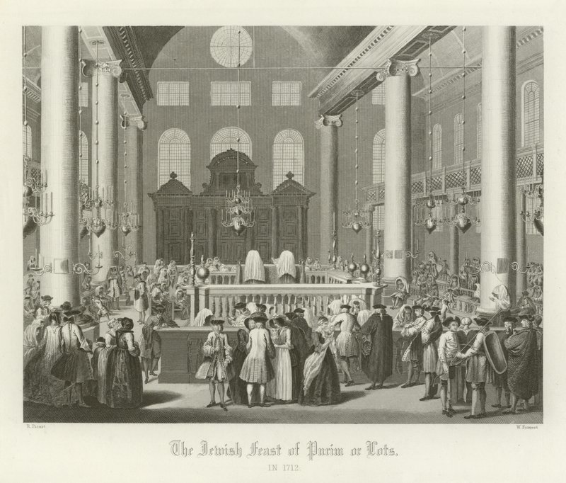 Żydowskie święto Purim, czyli losy, 1712 autorstwa English School