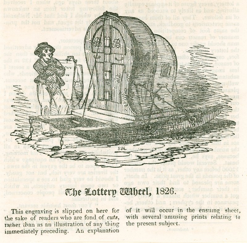 Ostatnia loteria. Koło Loterii, 1826 autorstwa English School