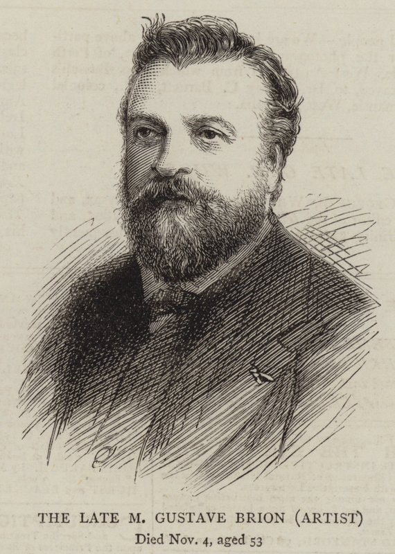 Późny M Gustave Brion, artysta (grafika) autorstwa English School