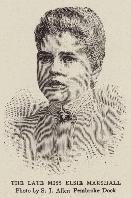 Późna panna Elsie Marshall (rycina) autorstwa English School