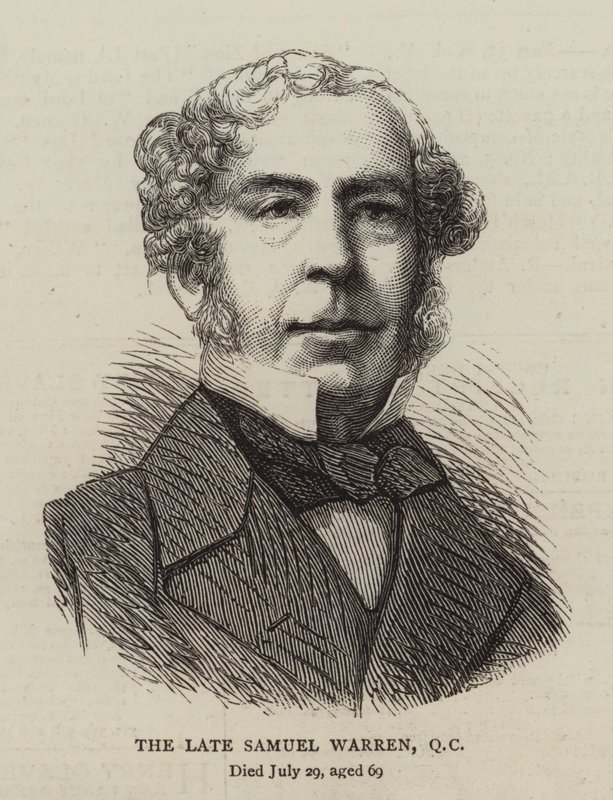 Późny Samuel Warren, QC (grawerowanie) autorstwa English School