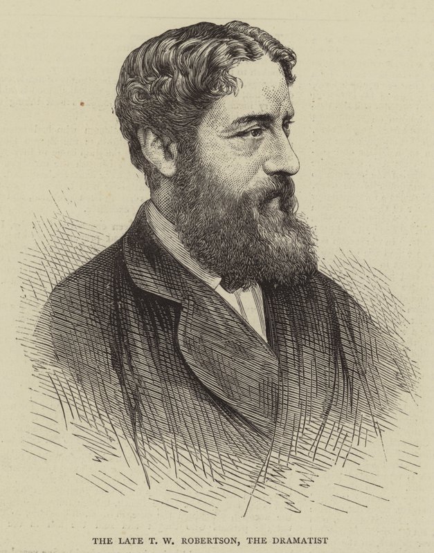 Nieżyjący już T.W. Robertson, dramaturg (rycina) autorstwa English School