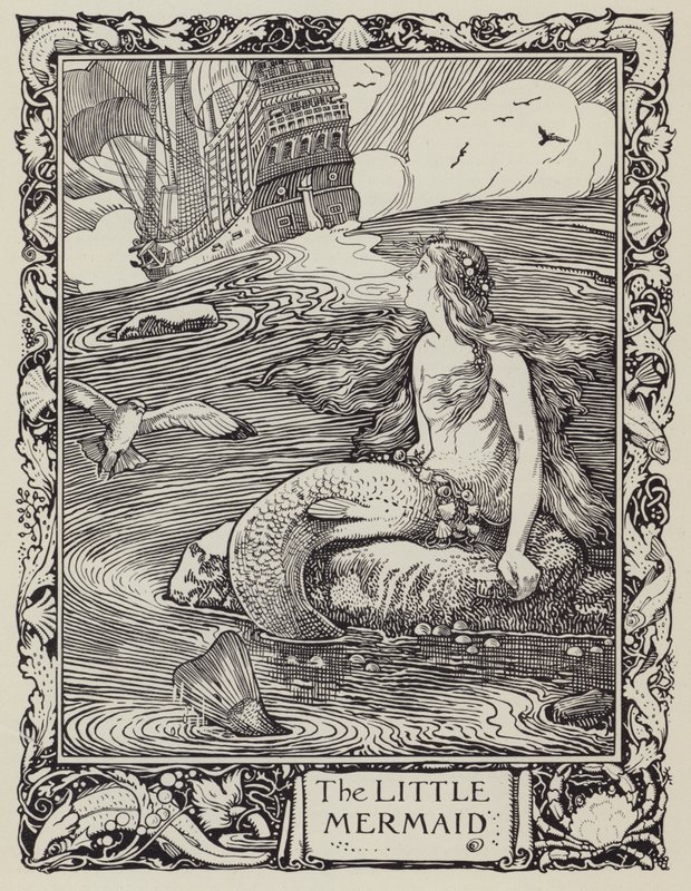 Mała syrenka (litografia) autorstwa English School