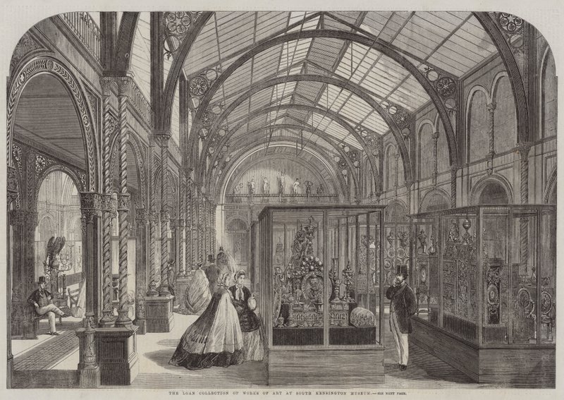 The Loan Collection of Works of Art w South Kensington Museum (grafika) autorstwa English School