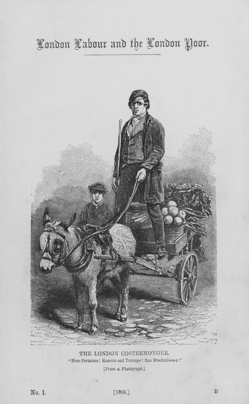London Costermonger (grawerowanie) autorstwa English School