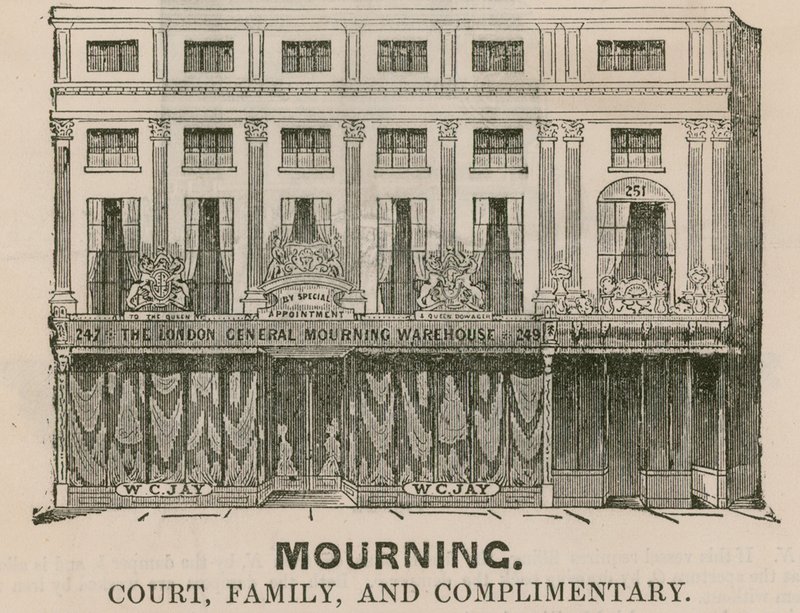 The London General Mourning Warehouse, Regent Street, Londyn autorstwa English School