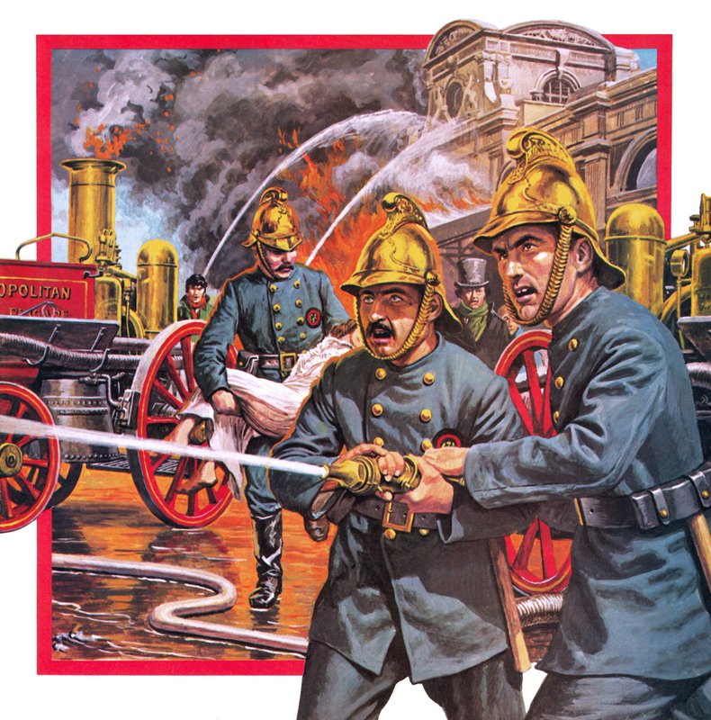 Londyńska Straż Pożarna (The London Metropolltan Fire Brigade) autorstwa English School