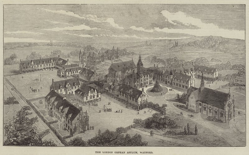 The London Orphan Asylum, Watford (grawerowanie) autorstwa English School