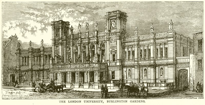 Uniwersytet Londyński, Burlington Gardens autorstwa English School