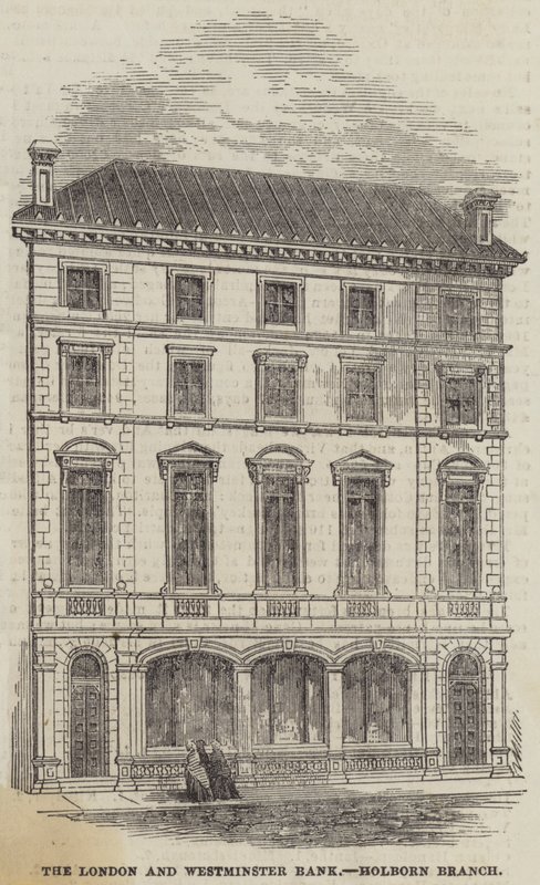 The London and Westminster Bank, Holborn Branch (grawerowanie) autorstwa English School