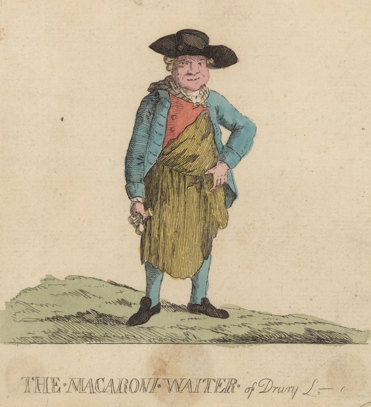 Macaroni Kelner z Drury Lane, Londyn autorstwa English School