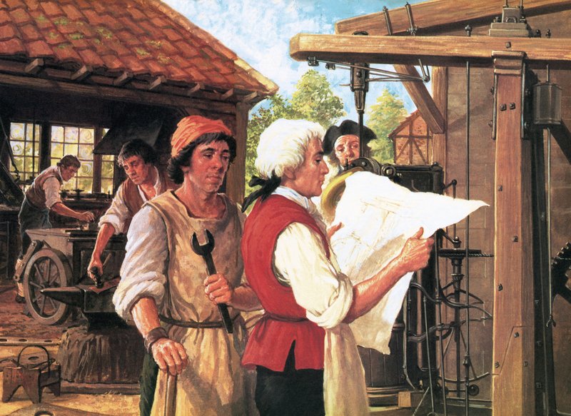 Człowiek i chwila: James Watt i rewolucja Steam autorstwa English School