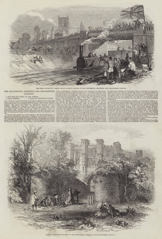 Manchester, Sheffield i Lincolnshire Railway (grawerowanie) autorstwa English School