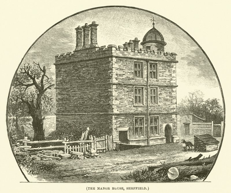 The Manor House, Sheffield (grawerunek) autorstwa English School