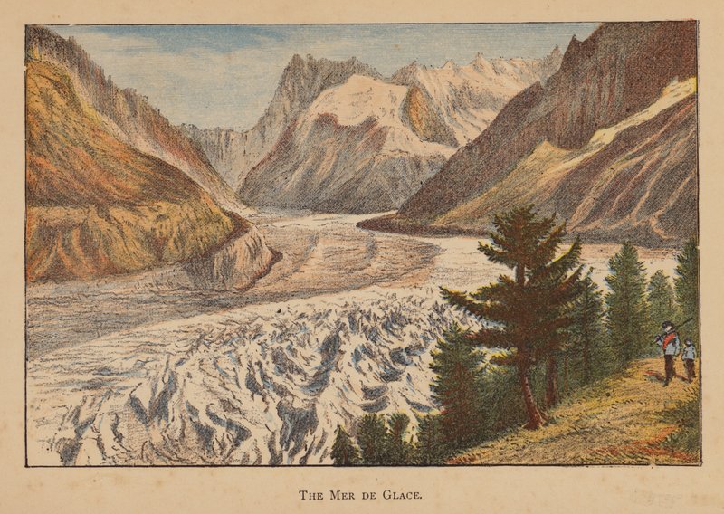 Mer de Glace (kolorowa litografia) autorstwa English School
