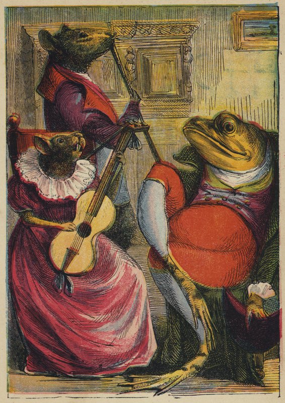 The Merry-Making (kolorowa litografia) autorstwa English School