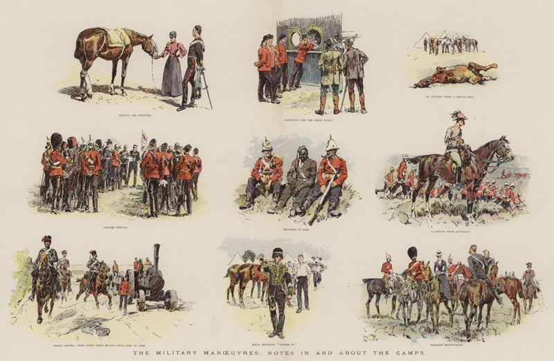 Manewry wojskowe, notatki w obozach io obozach (chromolitho) autorstwa English School