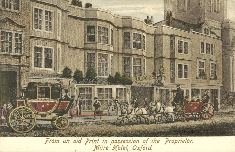The Mitre Hotel, Oxford (kolor lito) autorstwa English School