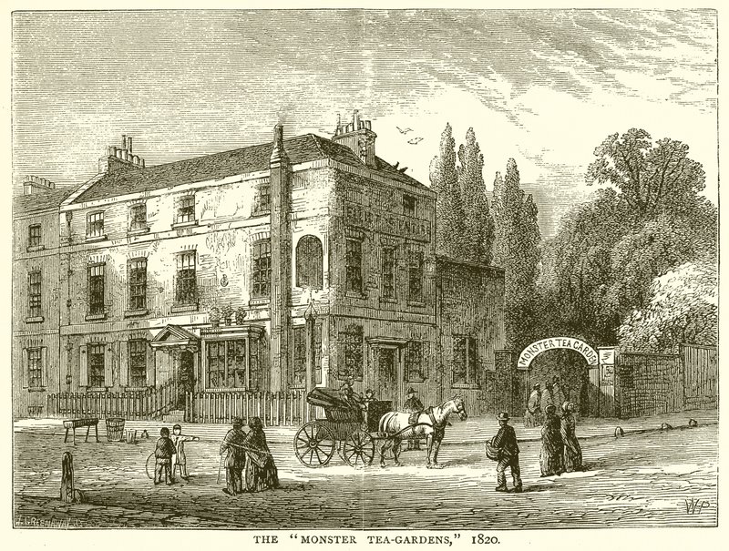 Potworne ogrody herbaciane. 1820 autorstwa English School