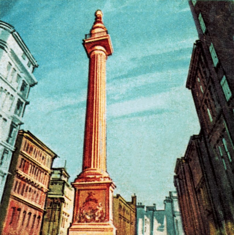 Pomnik Wielkiego Pożaru Londynu autorstwa English School