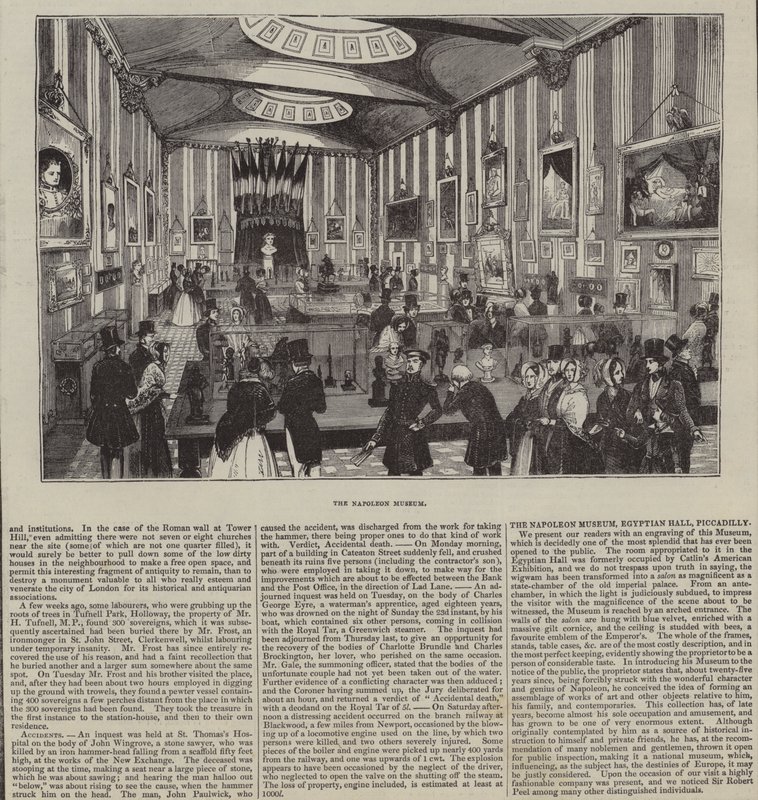 Muzeum Napoleona, Sala Egipska, Londyn (rycina) autorstwa English School